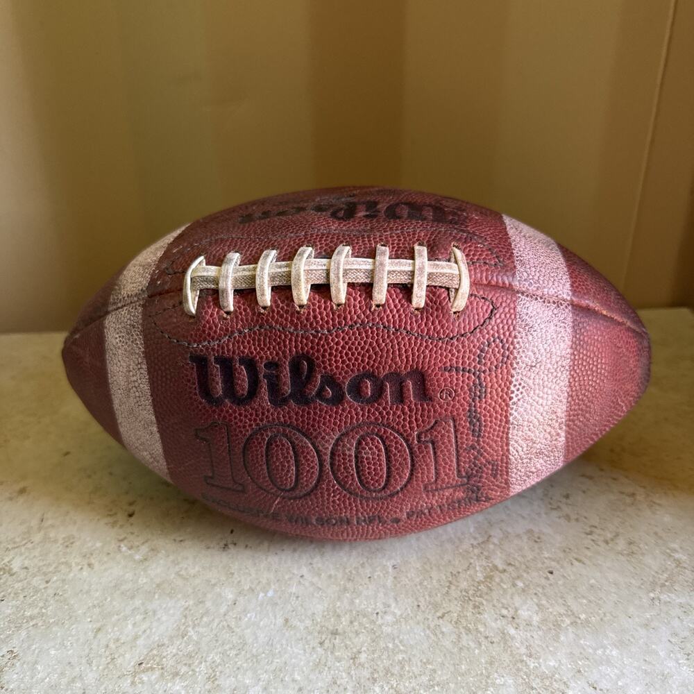 WILSON NCAA 1001 JUNIOR FOOTBALL F1673PT 10” Brown Decorative Distressed